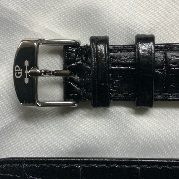 Black Jaeger LaCoultre Leather Watch Strap - Picture 2 of 3